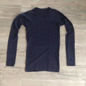 Lululemon Swiftly Tech Heathered Navy Blue Size 4